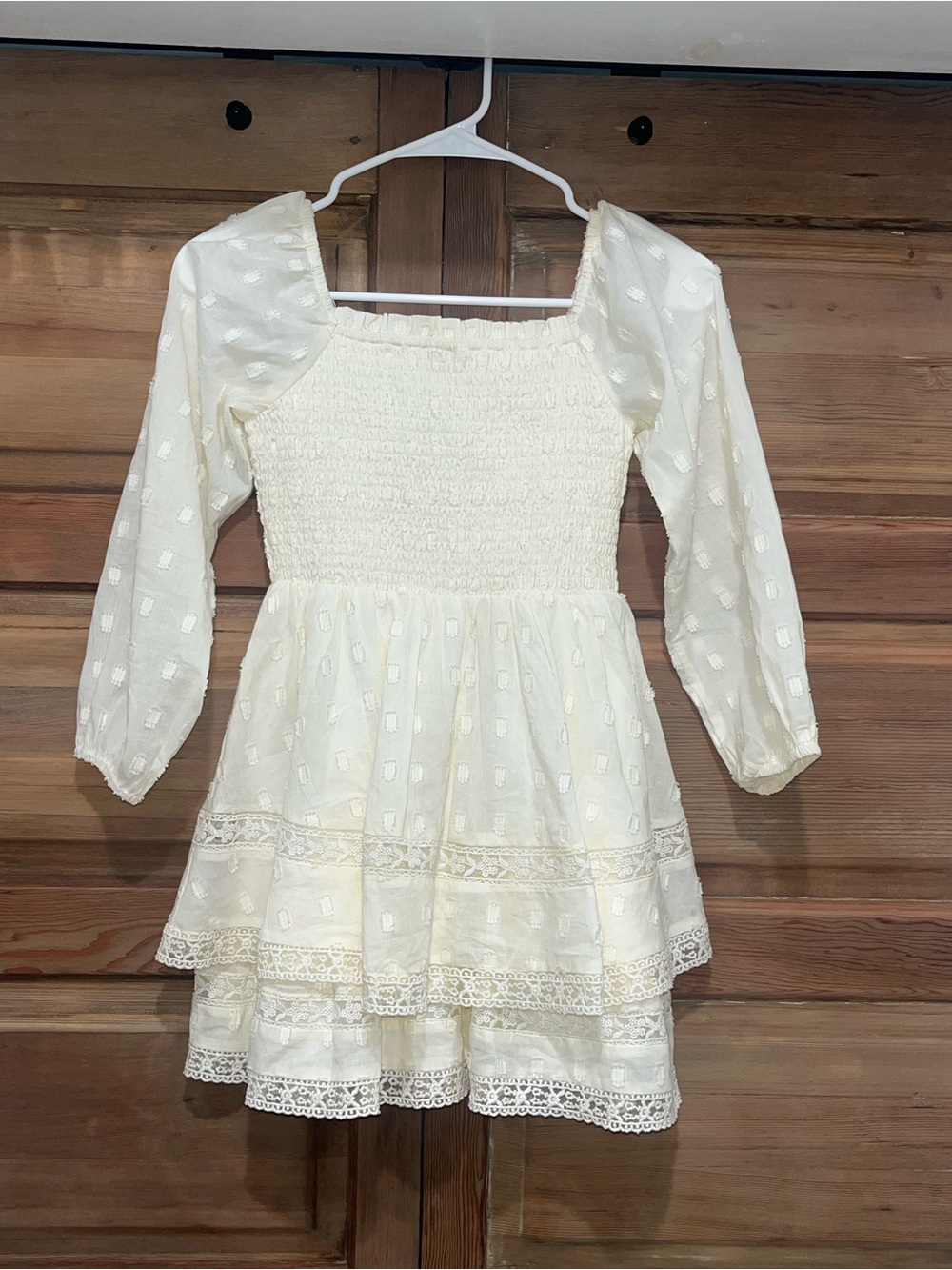 Girls off white/cream dress
